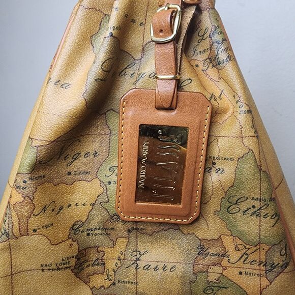 Alviero Martini 1A Classe GEO Classic Map Shoulder Sling Backpack Body Bag ITALY - Picture 3 of 16